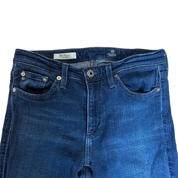 Adriano Goldschmied The Prima Mid Rise Cigarette Dark Wash Jeans made in USA - Picture 7 of 12